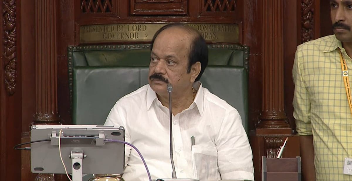 சட்டப்பேரவைக் குழு நியமனங்களை அறிவித்த சபாநாயகர் ஜே.சி.டி. பிரபாகர். கோப்புப் படம்.